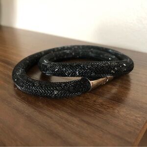 Swarovski Black Mesh Crystal Wrap Bracelet